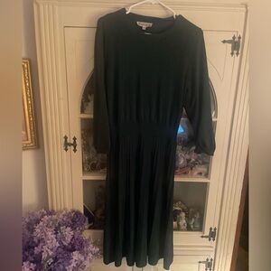 Vintage Green Nanette Lepore Dolman Sleeve Crew Neck Dress for Casual Wear